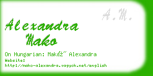 alexandra mako business card